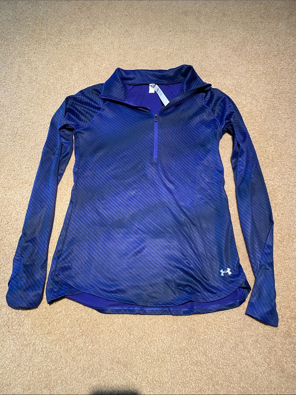 Under Armour Women's Purple Quarter-Zip Long Sleeve Top